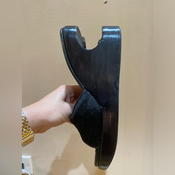 VTG 90s/00s Guess Wooden Wedge Platforms - Picture 10 of 11